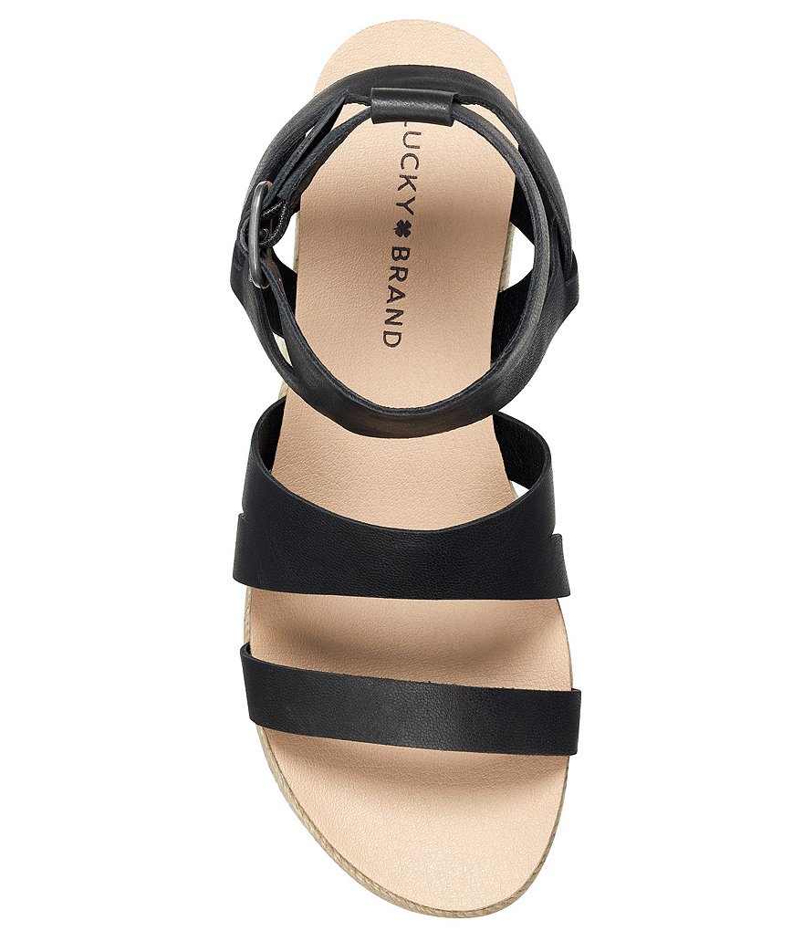 Lucky Brand Glaina Leather Espadrille Sandals