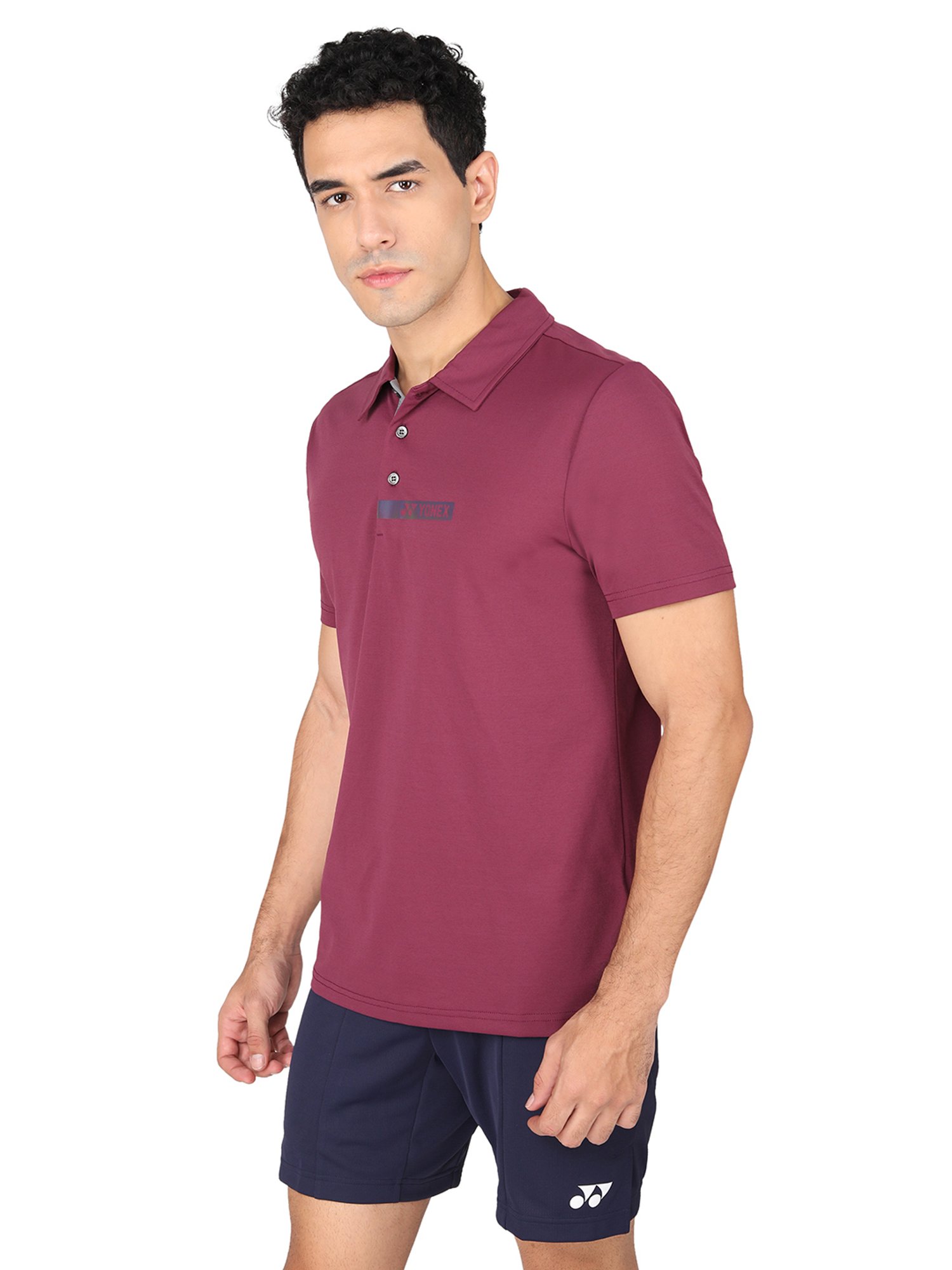 Yonex Grape Wine Regular Fit Badminton Polo T-Shirt