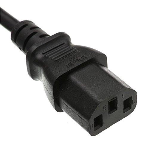 C&E 4 Pack Computer/Monitor Power Extension Cord C13 to C14 18 AWG Black 3' Power Cable (CNE658896)