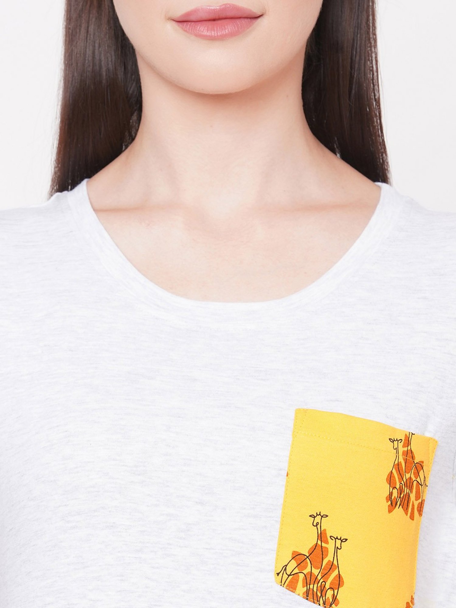 Mystere Paris White & Yellow T-Shirt With Joggers