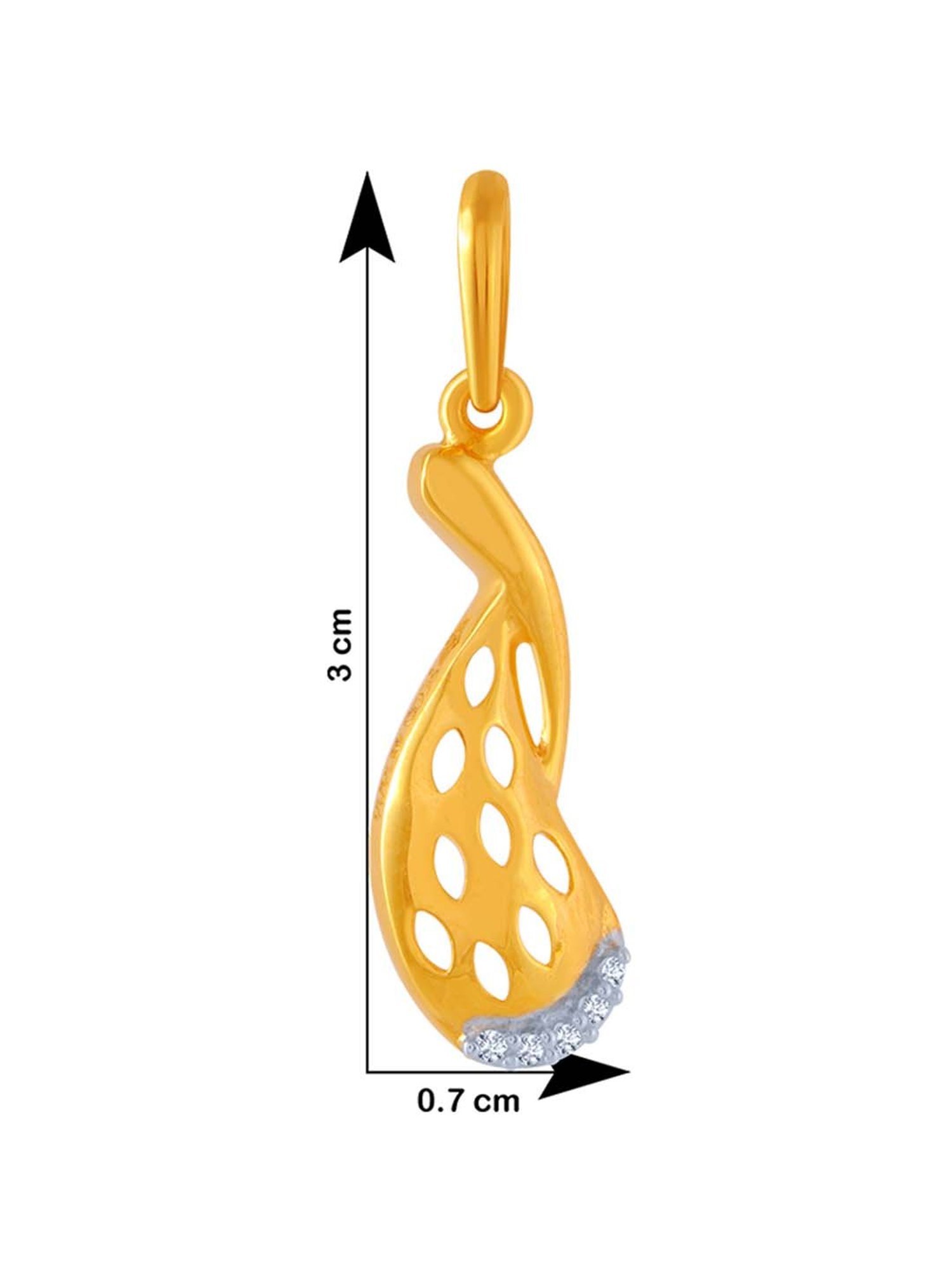 P.C. Chandra Jewellers 14 kt Gold Pendant without Chain