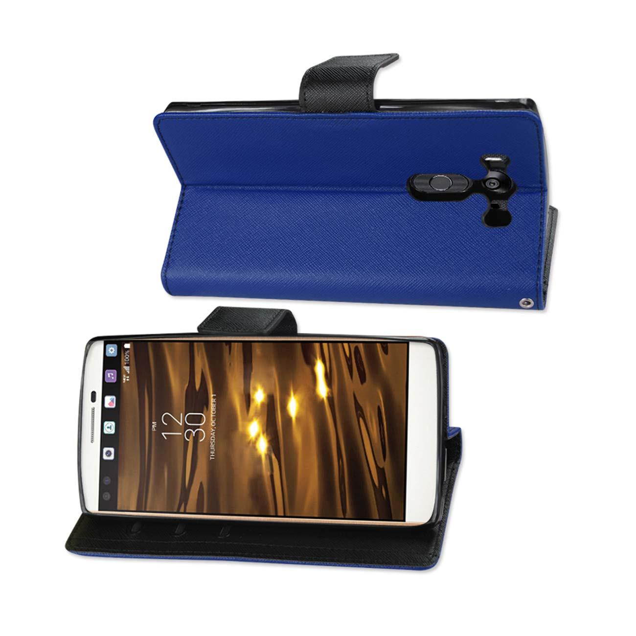REIKO LG V10 3-IN-1 WALLET CASE IN NAVY