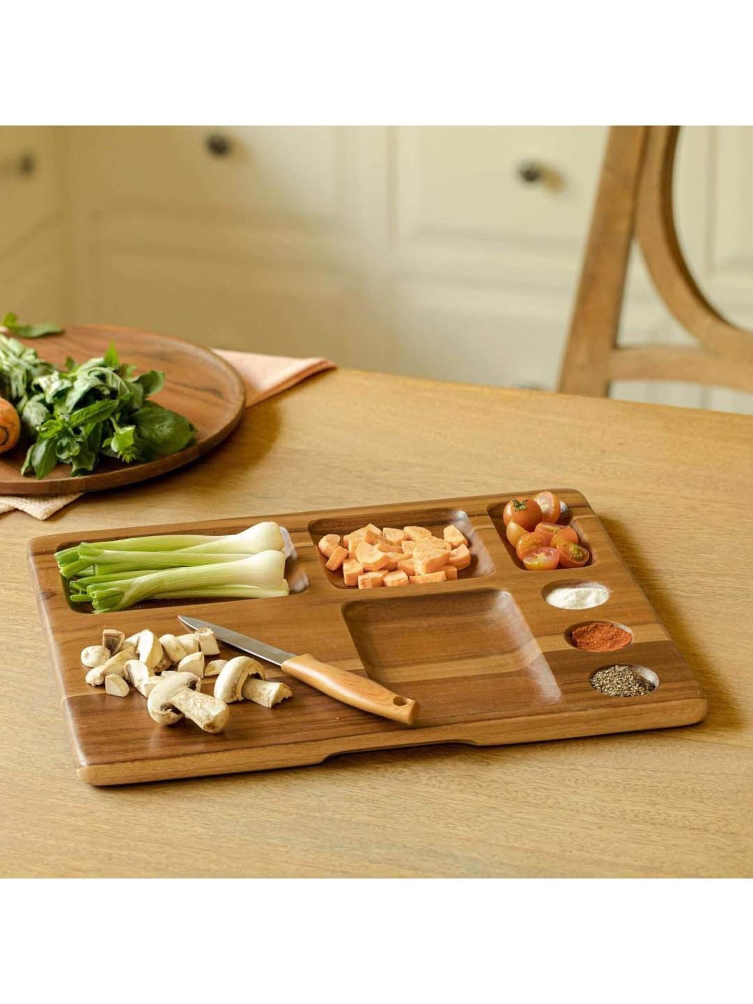 Ellementry Sous Brown Wood Multiutility Chef Platter - Set of 1