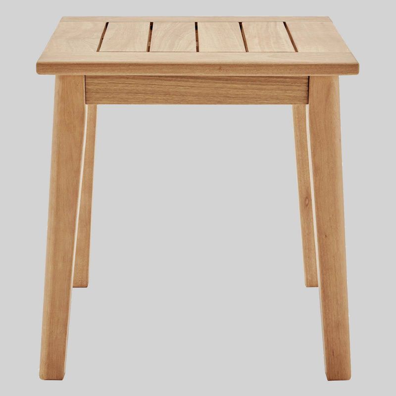 Viewscape Outdoor Patio Ash Wood End Table - Natural - Modway