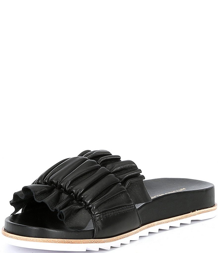 Antonio Melani Perinna Ruffled Leather Sandals