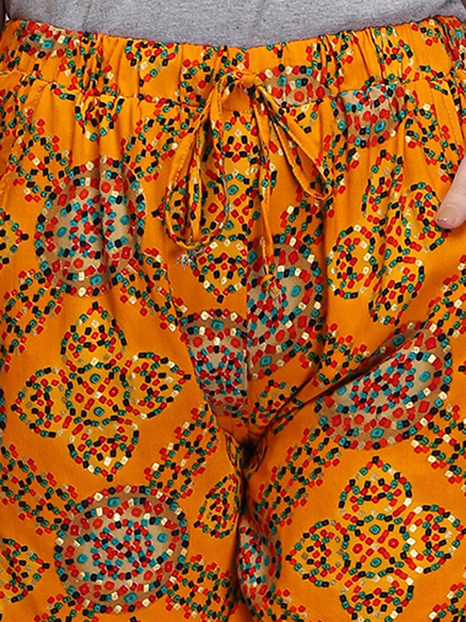 Aditi Wasan Mustard Printed Shorts