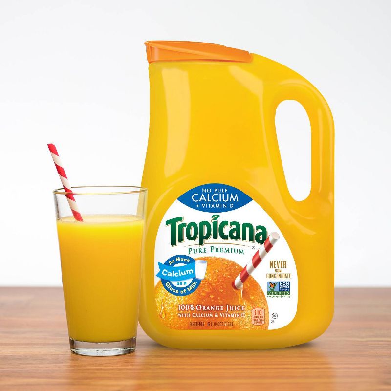 Tropicana Pure Premium No Pulp Calcium & Vitamin D 100% Pure Orange Juice - 89 fl oz