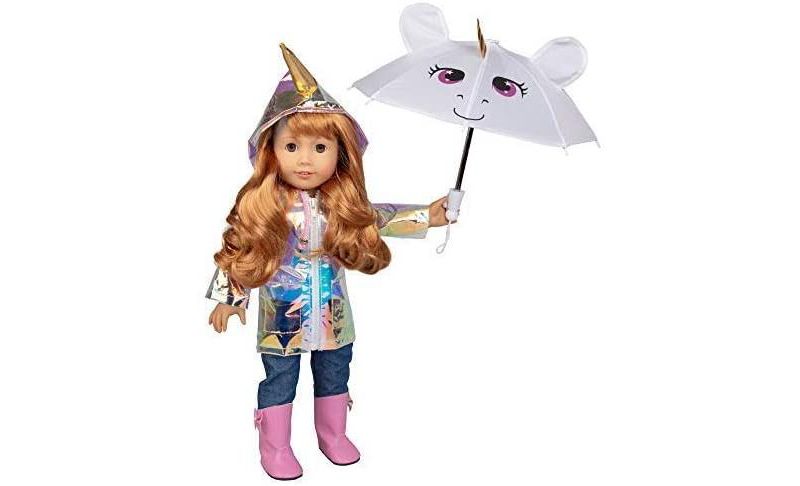 Dress Along Dolly Rainbow Unicorn Outfit for American Girl Doll