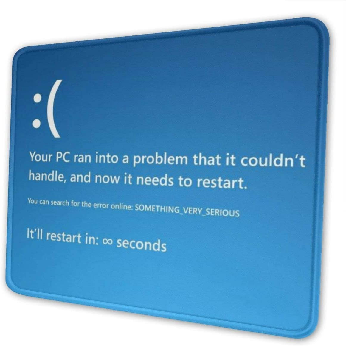 ZhiZhend Cute Gaming Mouse Pad,Anti Slip Rubber Rectangle Mousepads,Professional Customize Funny Design Mouse Pads for Laptop Computers,Mouse Mat Your PC Ran Into A Problem