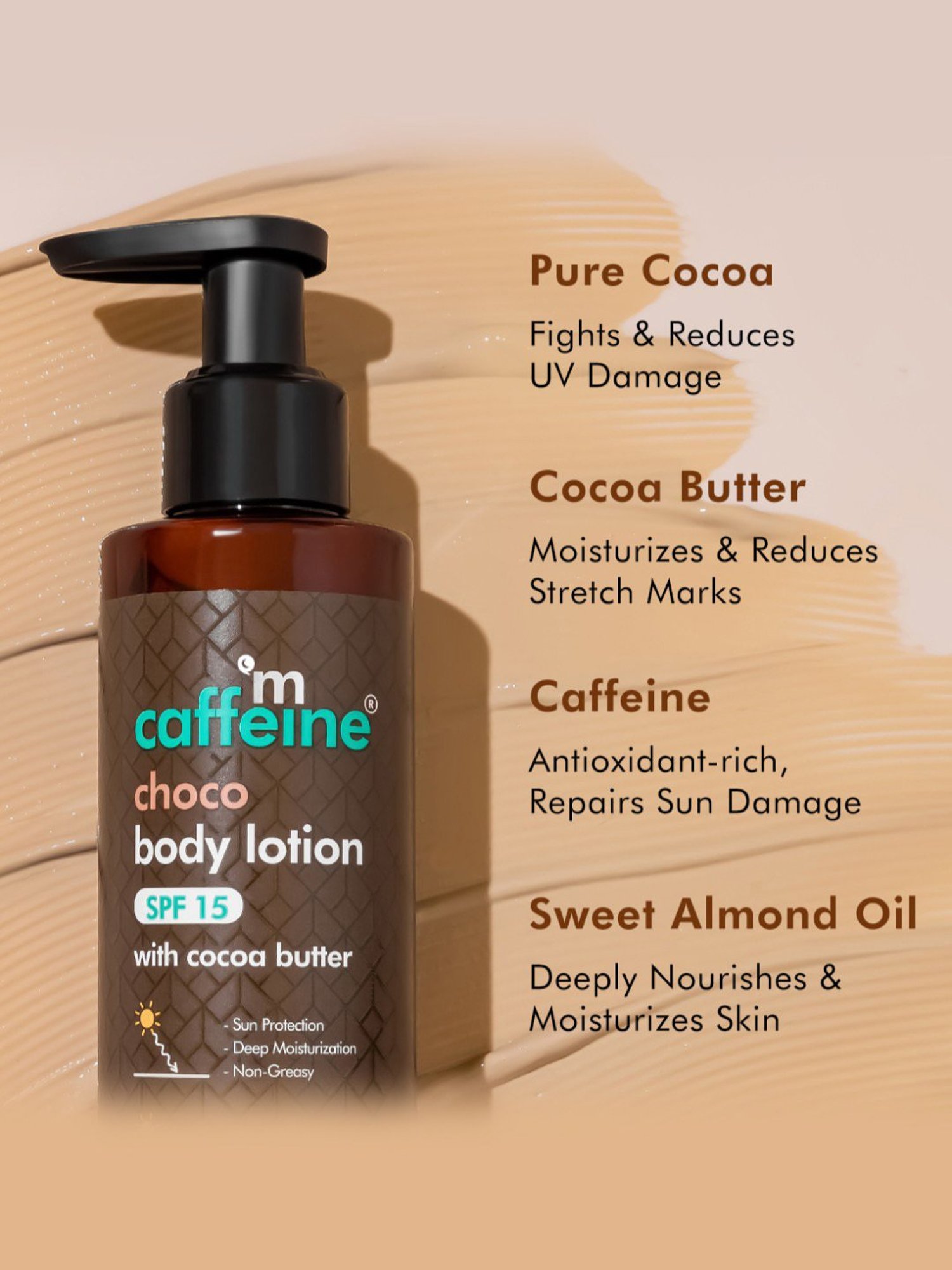 mCaffeine Choco Body Lotion SPF 15 with Cocoa Butter - 150 ml