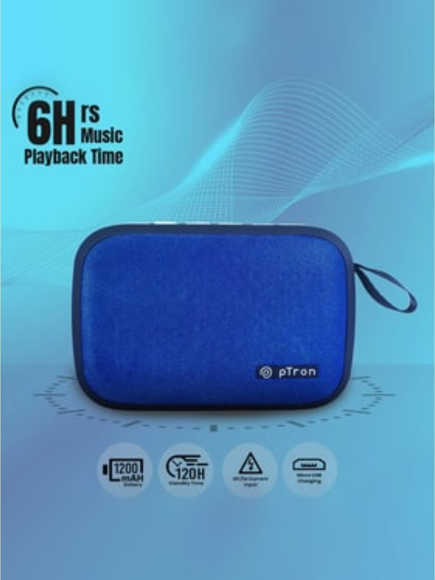 PTron Newly Launched Musicbot Lite 5W Mini Bluetooth Speaker with 6Hrs Playtime (Blue)
