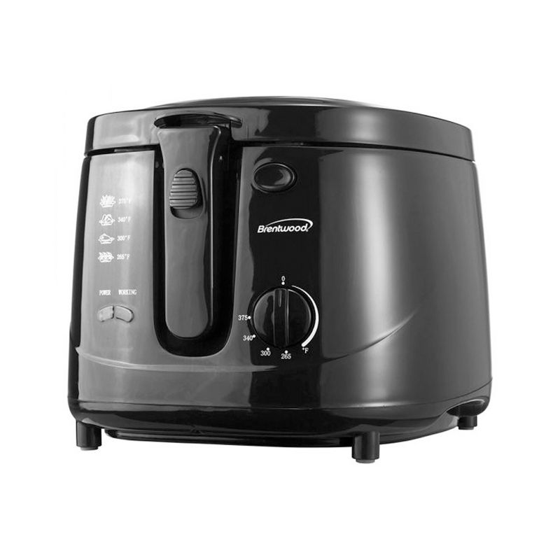 Brentwood 2.5 Lt. Deep Fryer 1500 Watts in Black