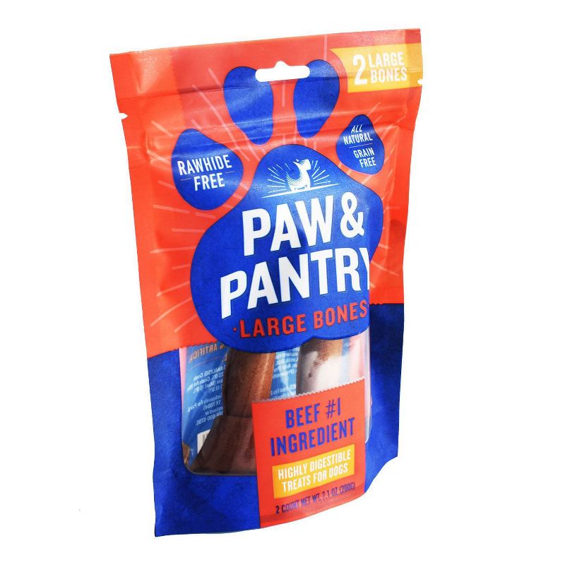 Paw & Pantry Large Beef Bones Dog Treats - 2pk