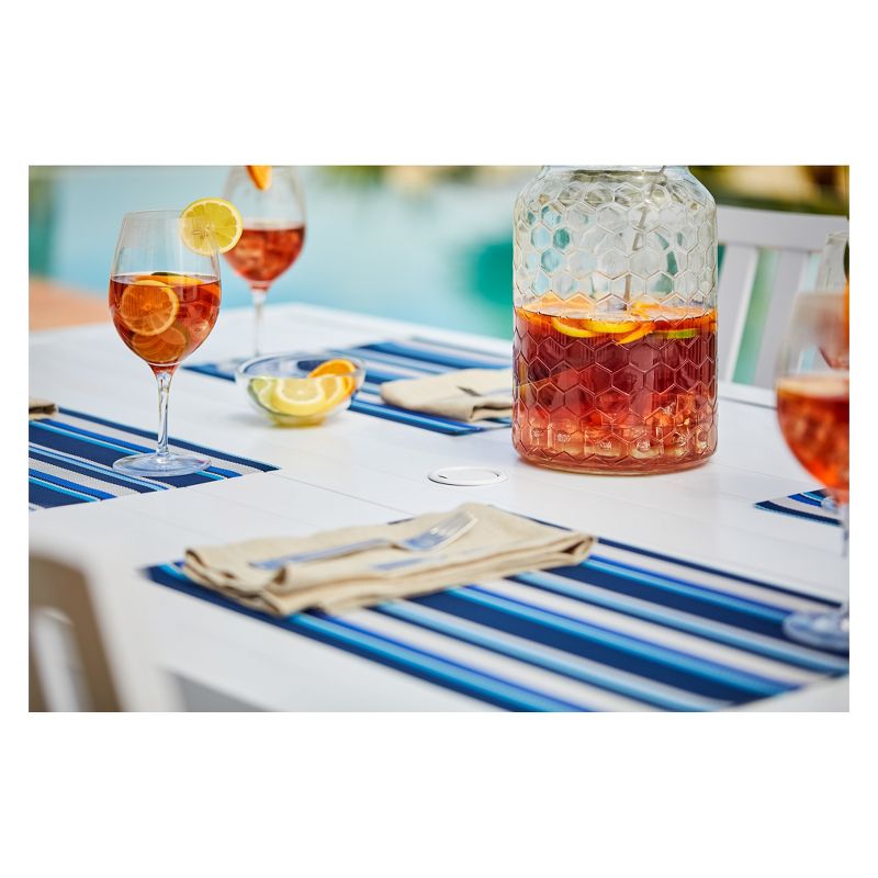 7pc Bridgeport Coastal Dining Set Blue - Royal Garden