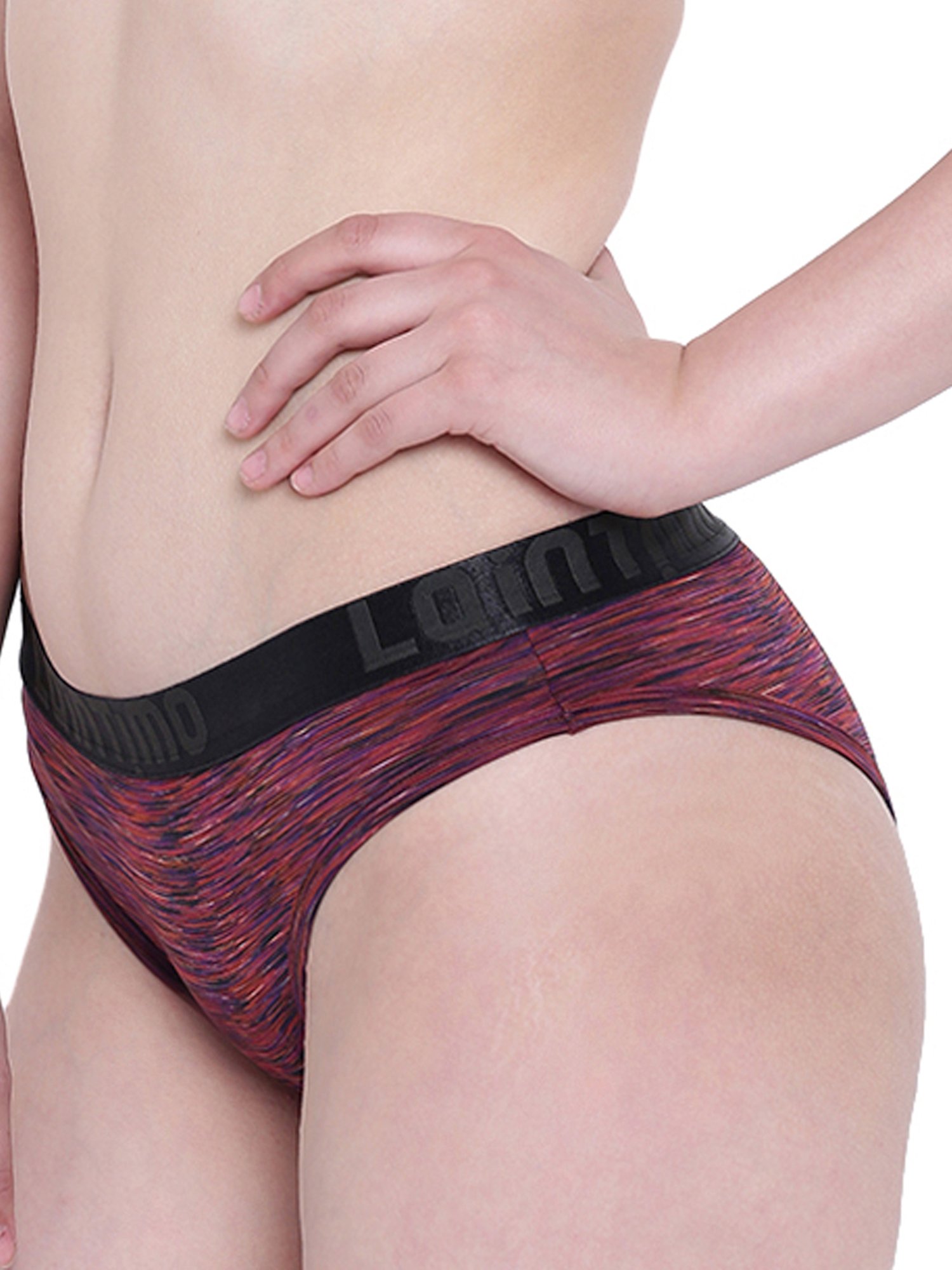 La Intimo Red Textured Bikini Panty