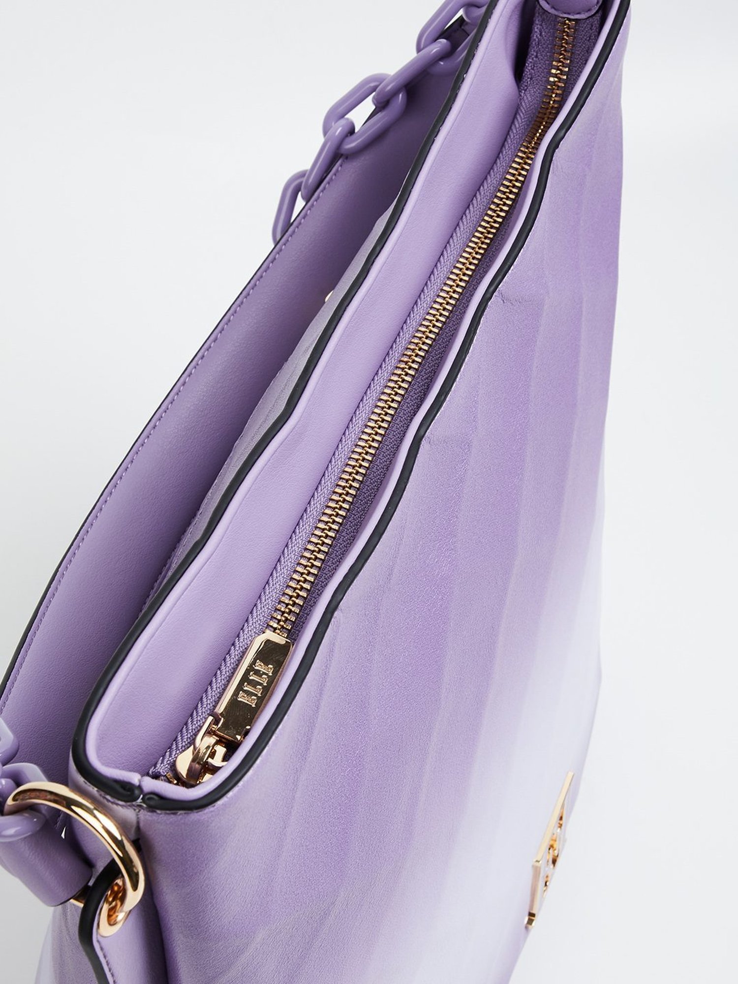 Elle Lilac Textured Hobo Bag