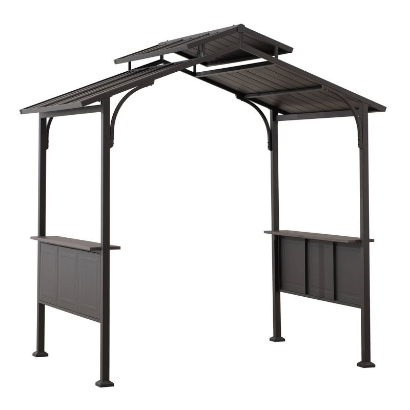 8.5' Elysium Attached Louvered Pergola - Vita