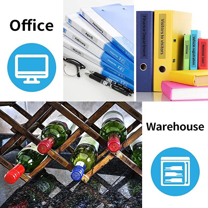 Compatible Label Tape Replacement for Dymo D1 Labels Tape 45010 S0720500 RefillBlack on Clear 12 x 23 Labeling Tape for Dymo LabelManager PnP 160 360D 280 420P 450 Duo Label Maker3P