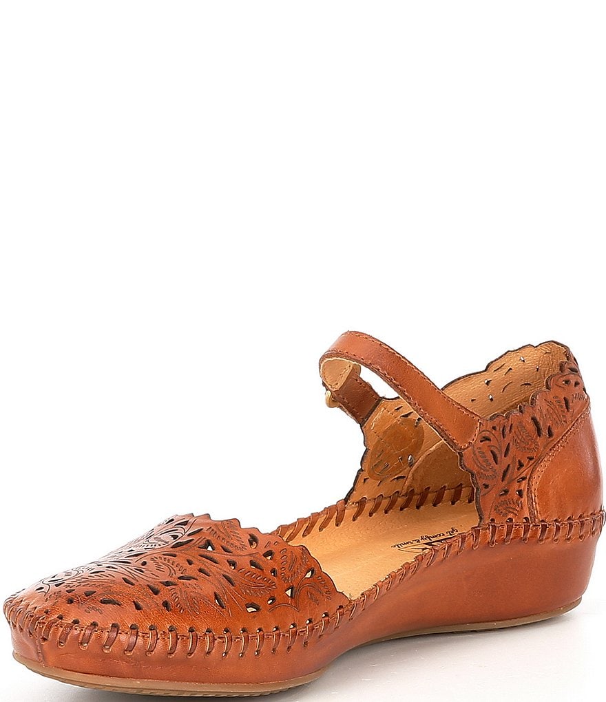 Pikolinos P Vallarta Leather Mary Jane Wedges