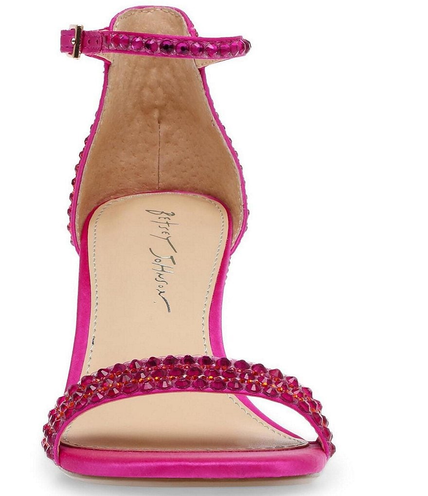 Blue by Betsey Johnson Debie Rhinestone Embellished Wedge Dress Sandals