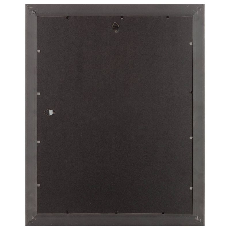 4pc 11"x14" Matted to 8"x10" Rustic Woodgrain Tabletop or Wall Mount Picture Frames Distressed Black - Life Moments