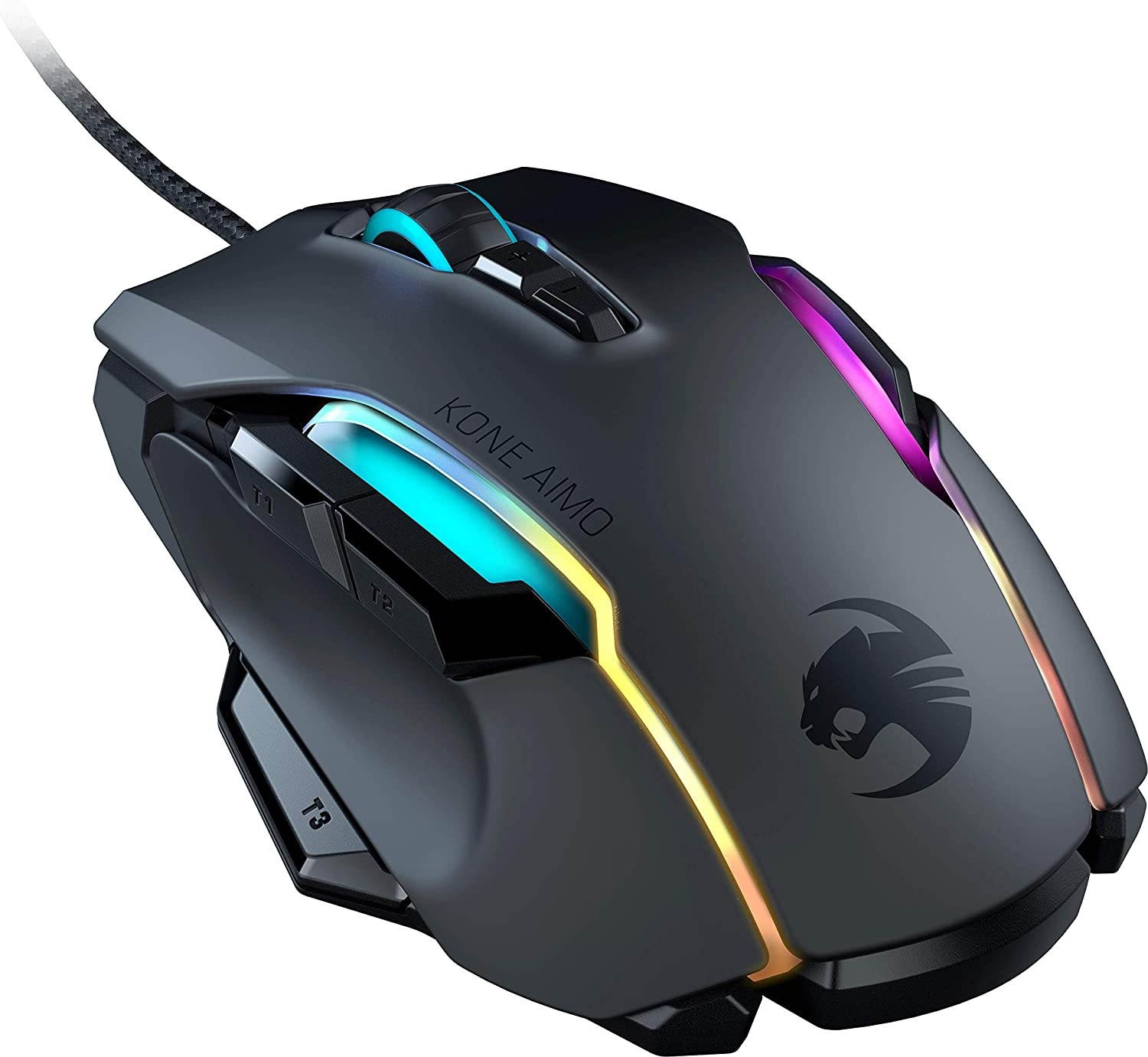 ROCCAT Kone AIMO Gaming Mouse (High Precision Optical Owl-Eye Sensor (100 to 16.000 DPI) RGB Aimo LED Illumination 23 Programmable Keys Designed in Germany) Black (Remastered)