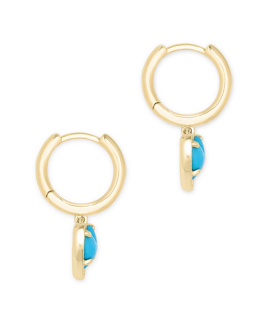 Kendra Scott Ari Heart Gold Huggie Earrings