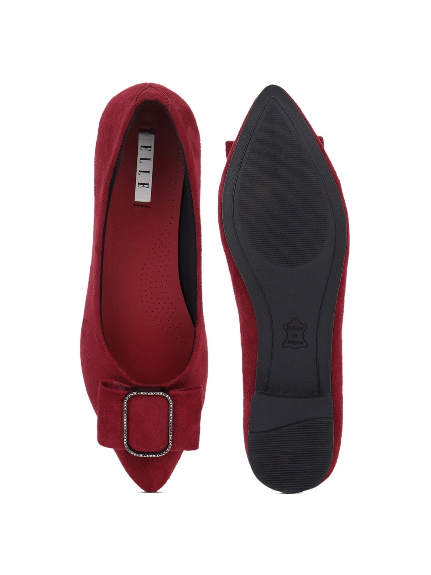 Elle Women's Maroon Flat Ballets