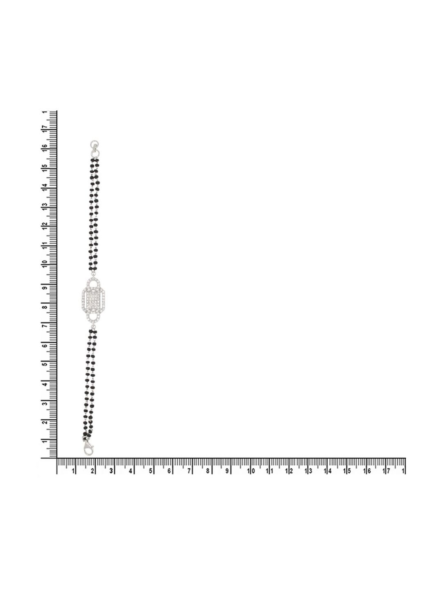 Anayra 92.5 Sterling Silver Mangalsutra Bracelet for Women