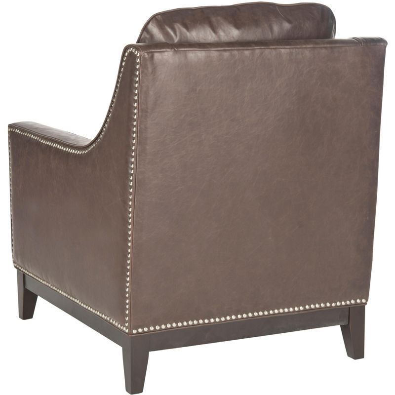 Colton Club Chair - Antique Brown - Safavieh