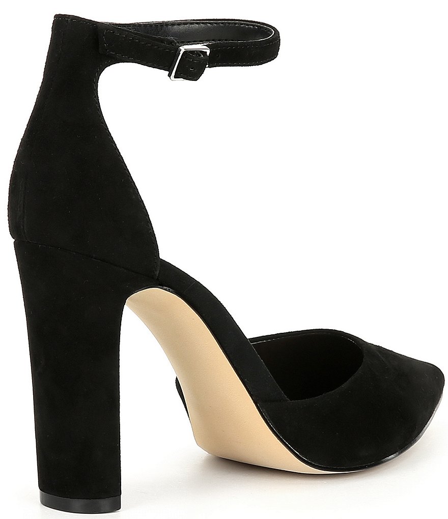 Gibson & Latimer Penny Suede Block Heel Pumps