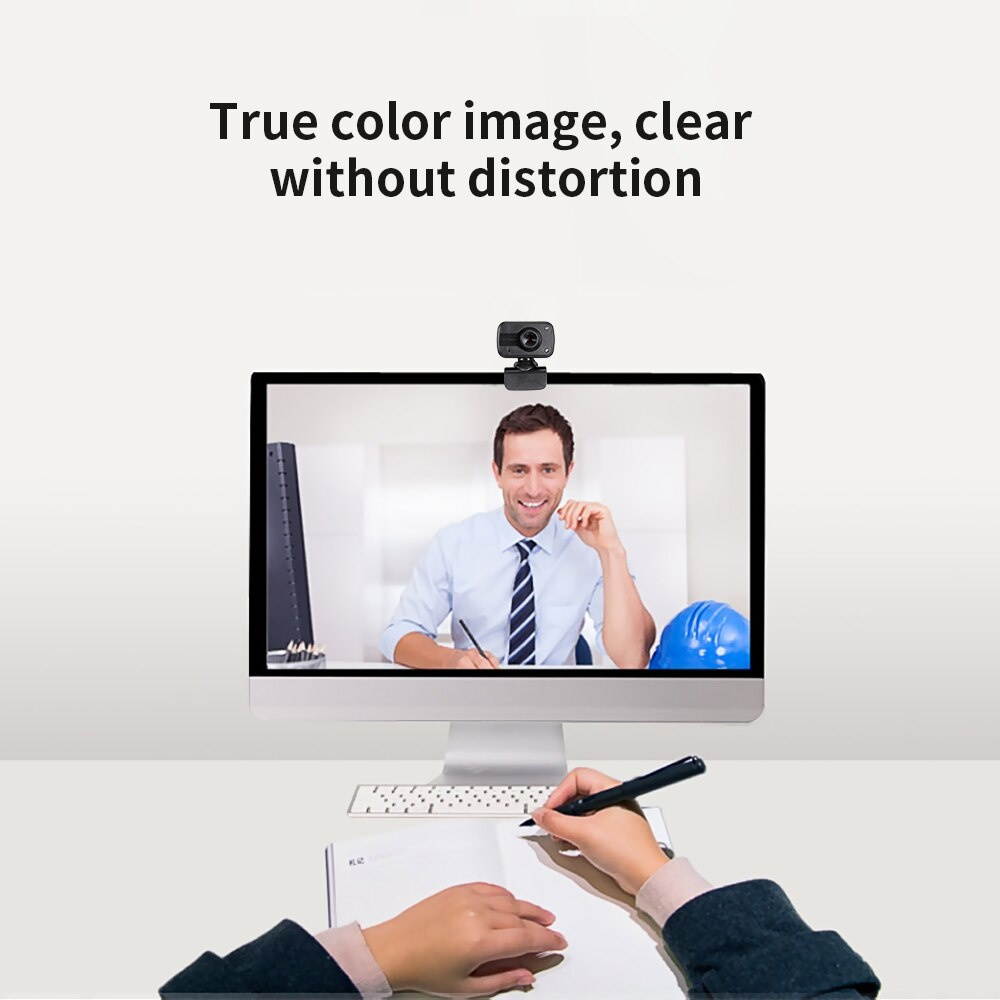 Professional Web Camera Manual Focus Webcam Desktop Laptop Camera Drive-free Web Camera with Mic with LED Fill Light Lamp