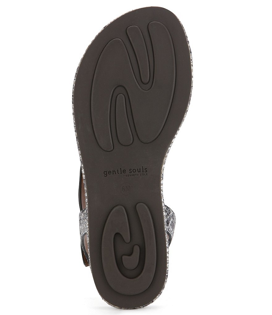 Gentle Souls Lark Snake Print Leather Sandals