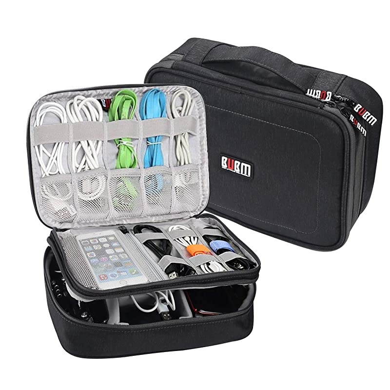Tablet Electronics Organizer Travel Cable Cord Packing Accessories Gadget Gear Storage USB Cables SD Memory Cards Earphone Flash Hard Drive Bag