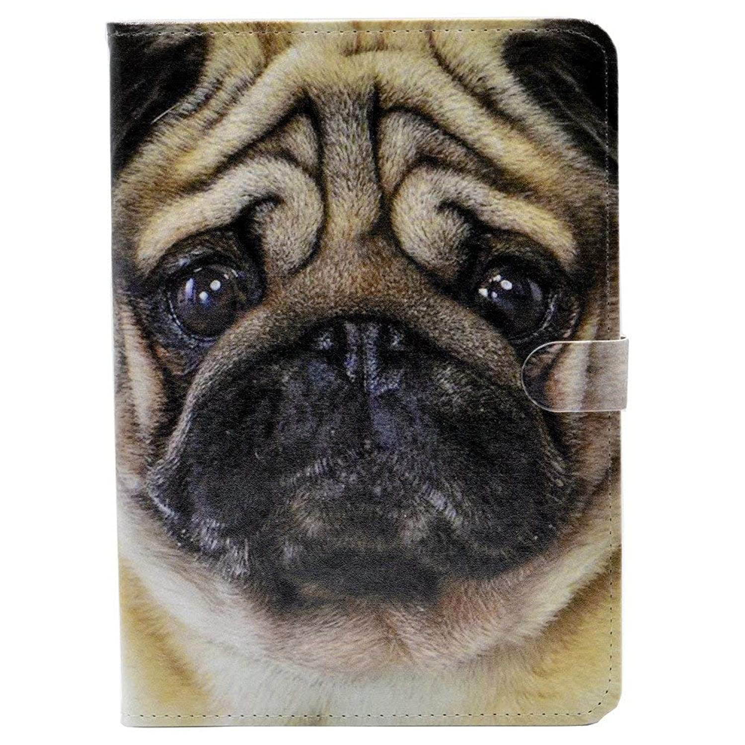 iPad Mini 5 Case 2019,Cute Pug Dog Face Pattern Leather Flip Stand Case Cover for Apple iPad Mini 5th Gen,iPad Mini 4 7.9-inch