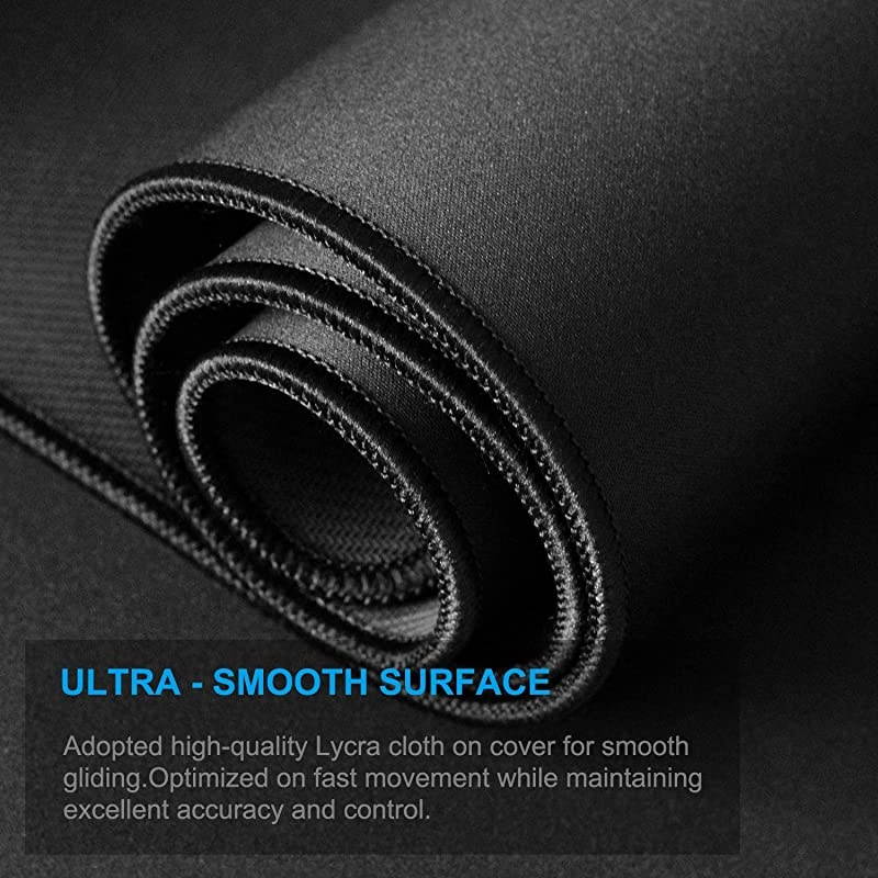 Pad with Stitched Edge 11&times;8.5&times;0.12 inches Premium-Textured Non-Slip Rubber Base Mat pad for Office & Home, Black (1 Pack)