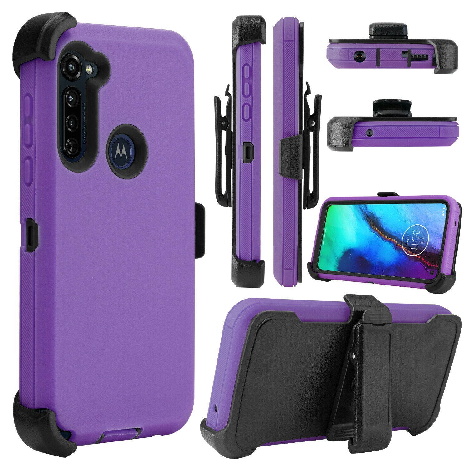 For  Moto G Power 2020/G Stylus/G8 Power/G8 Play Holster Belt Clip Case