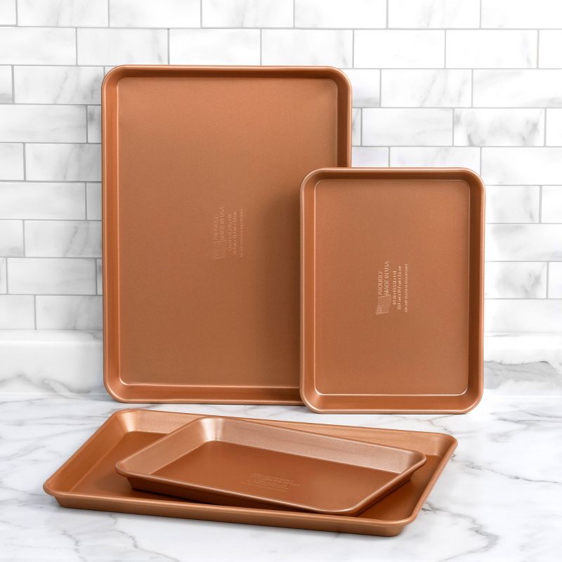 FamilyTraditions 4pc Copper Quarter & Half Sheet Set