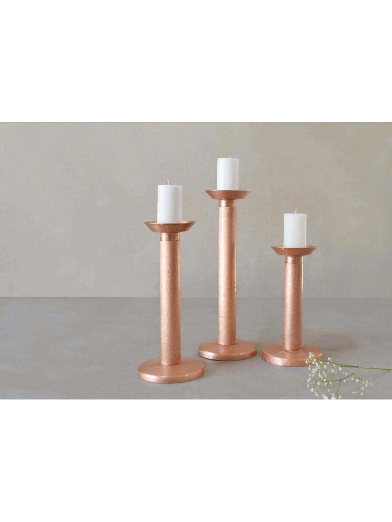 COPPRE Megalith Copper Candle Holder (Medium) - Set of 1