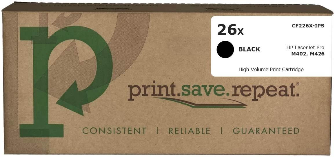 Print.Save.Repeat. HP CF226X (26X) High Yield Compatible Toner Cartridge for Laserjet Pro M402, M426 [9,000 Pages]