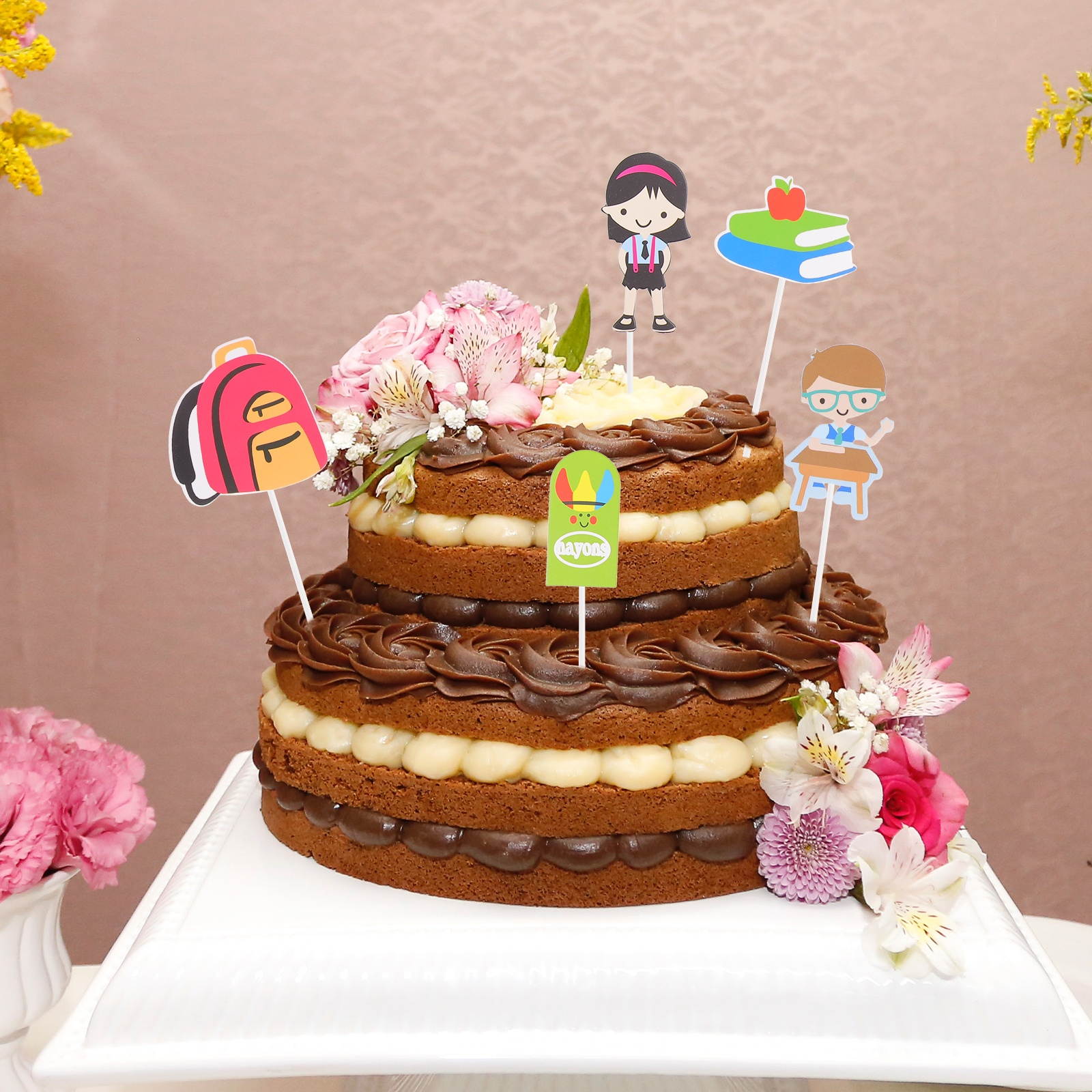 14PCS Durable Portable Practical Creative Cupcake Topper Cupcake Decor Cake Picks for DIY Decor