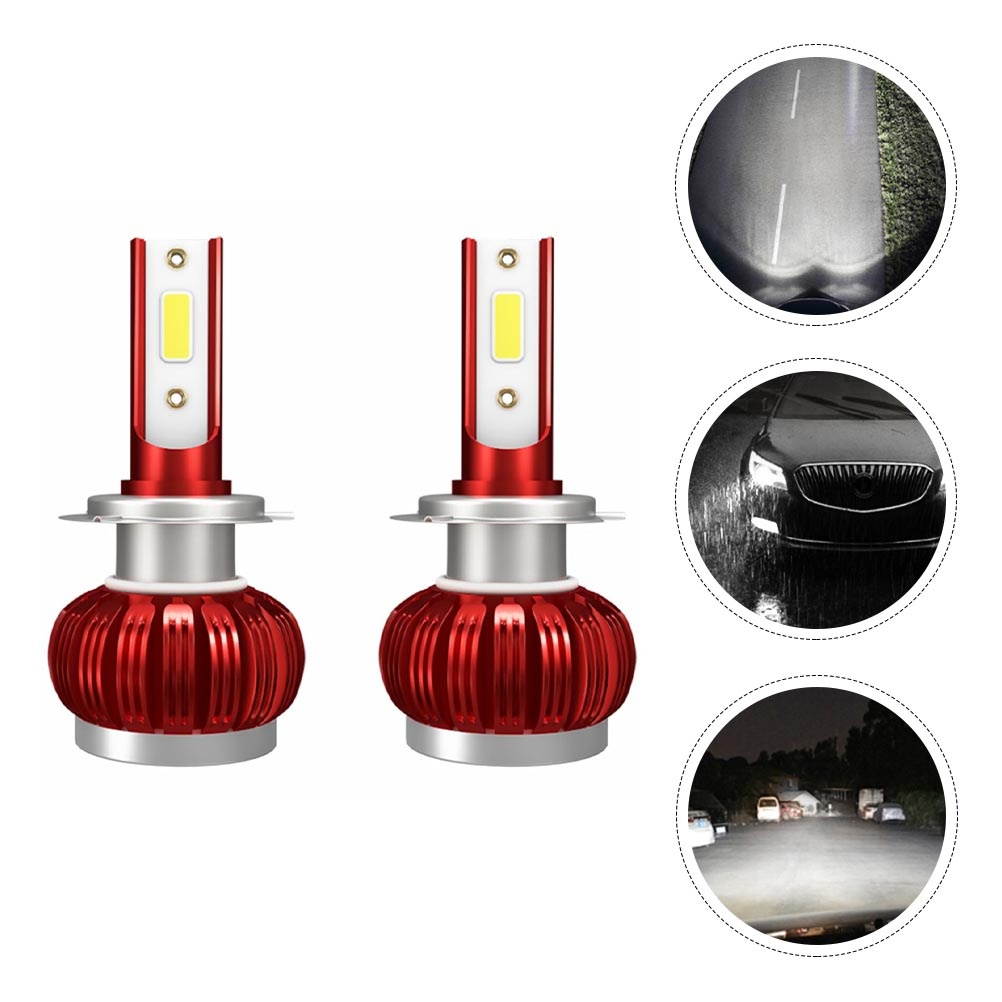 1 Pair Super Bright Headlight Automobile Headlights Useful Car LED Lamps