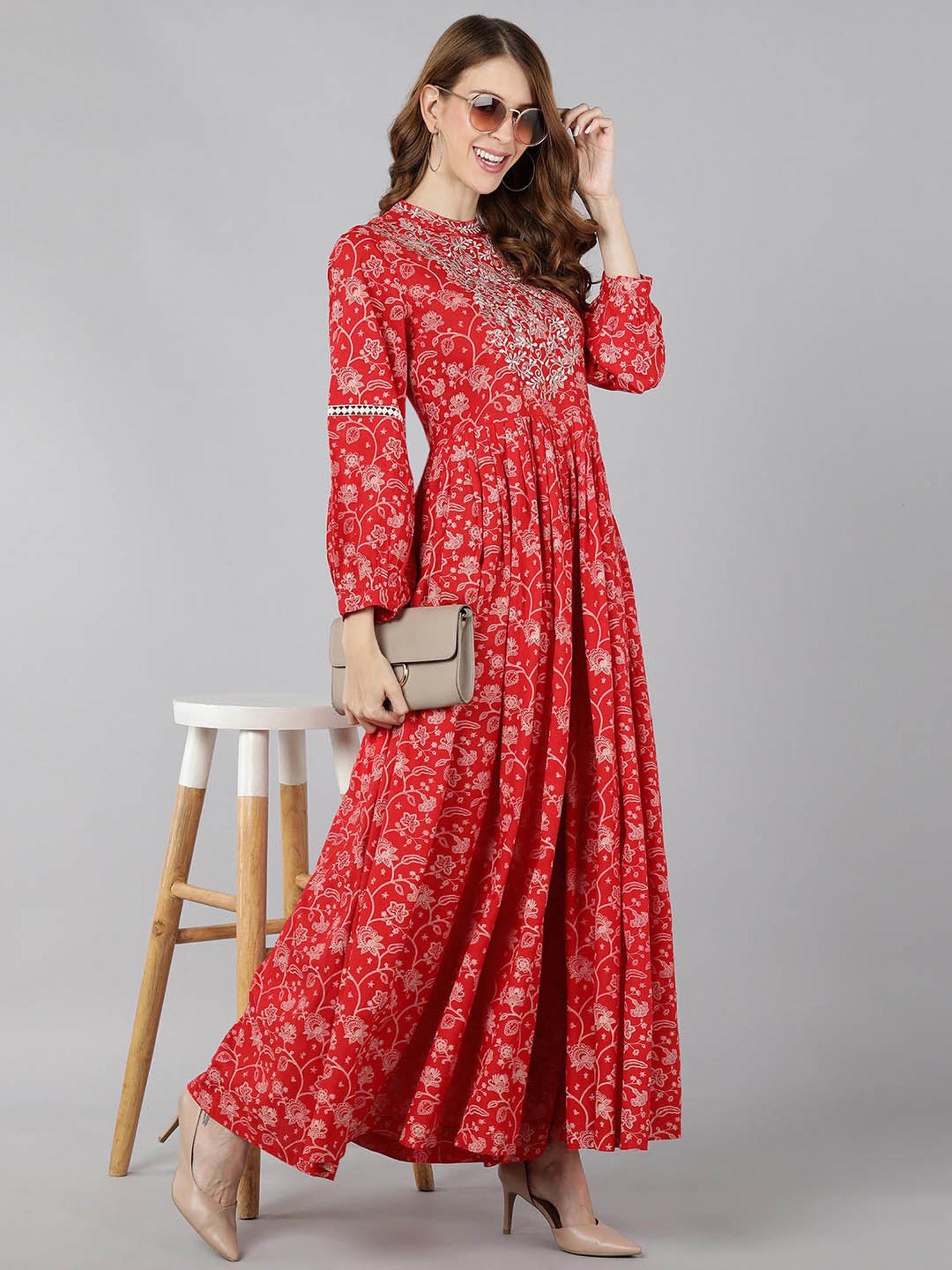 Kipek Red Printed Jumpsuit
