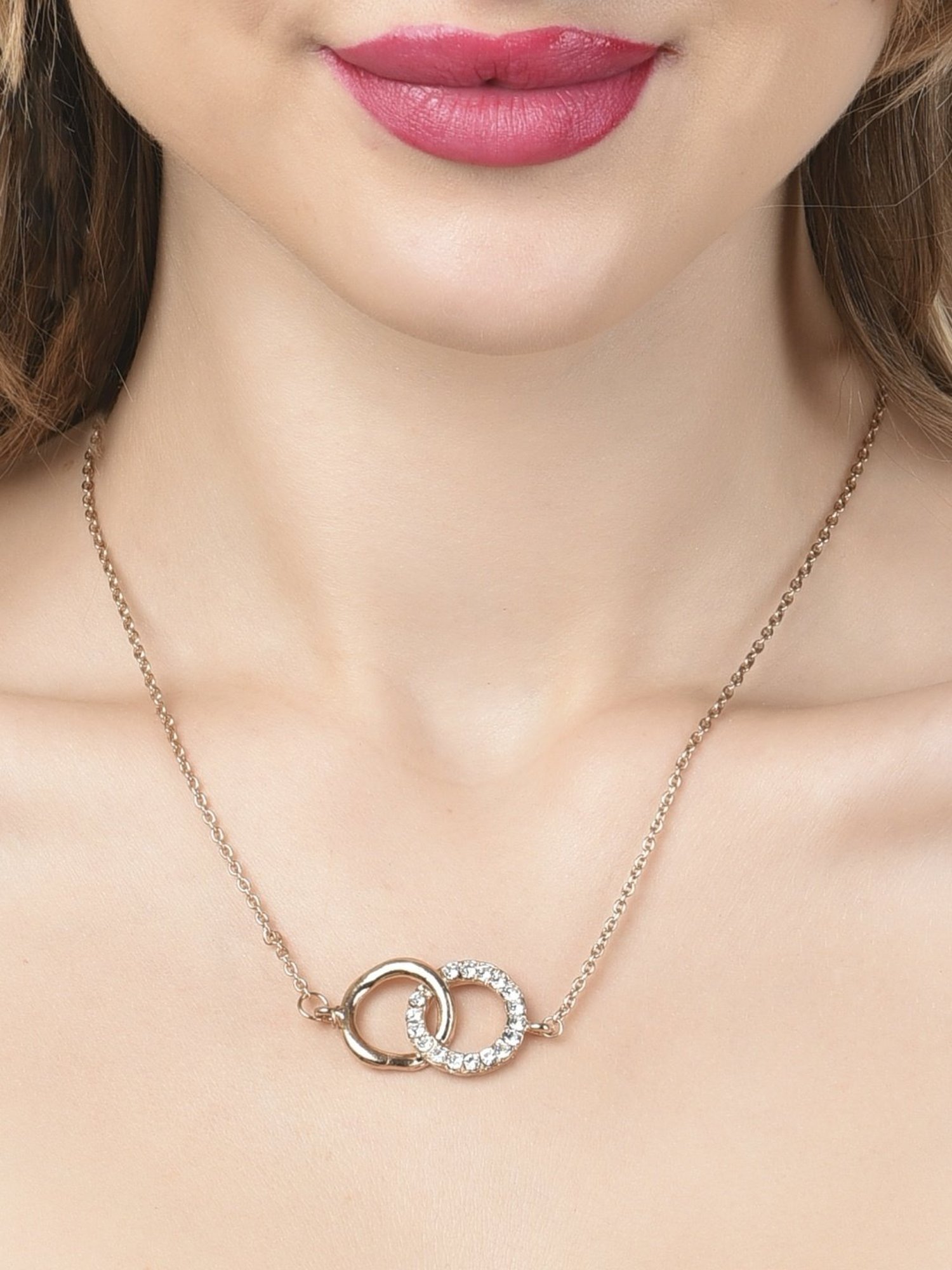 Zaveri Pearls Set of 2 Gold Tone Contemporary Chains -ZPFK15104