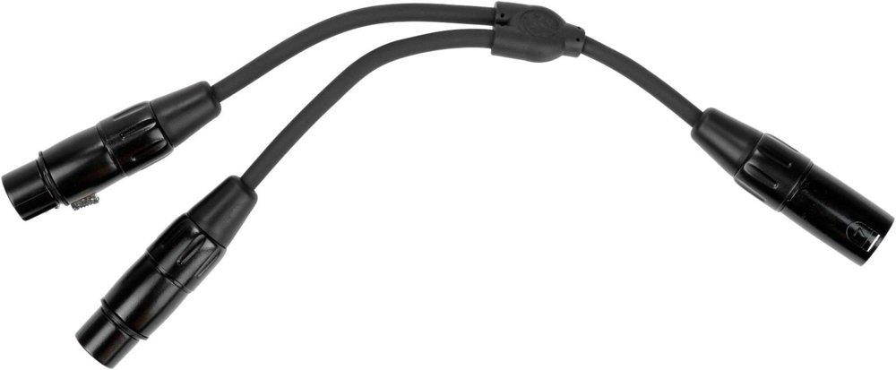 Pig Hog Solutions - 6" Y Cable, XLR(M)-Dual XLR(F)