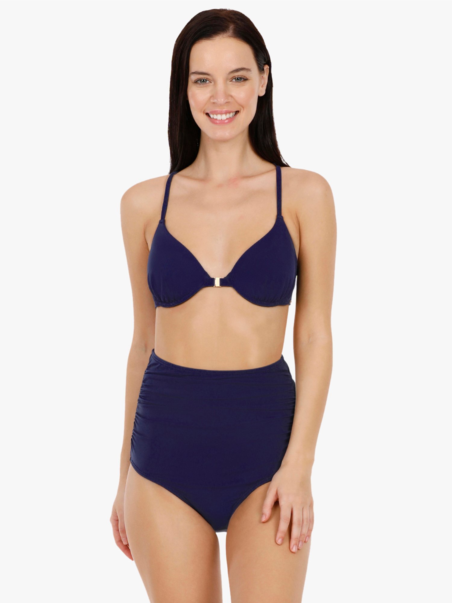 Amante Navy Padded Bikini Top