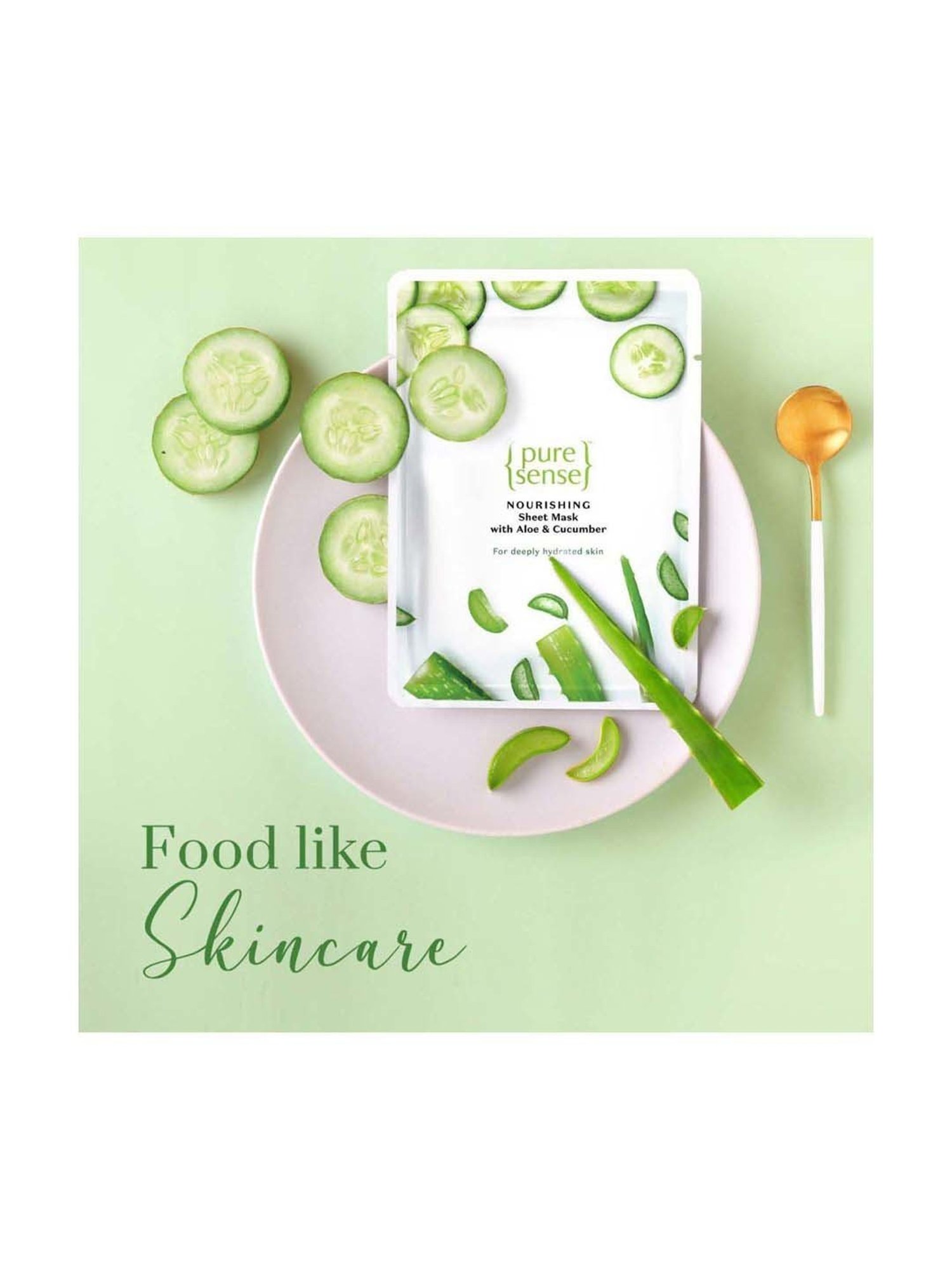 Pure Sense Nourishing Sheet Mask with Aloe Vera & Cucumber - 15 gm