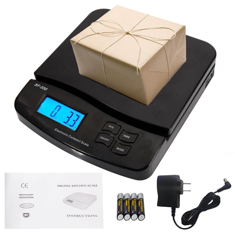 66 LB x 0.1oz Digital Postal Shipping Scale Weight Postage Counting + AC Adapter