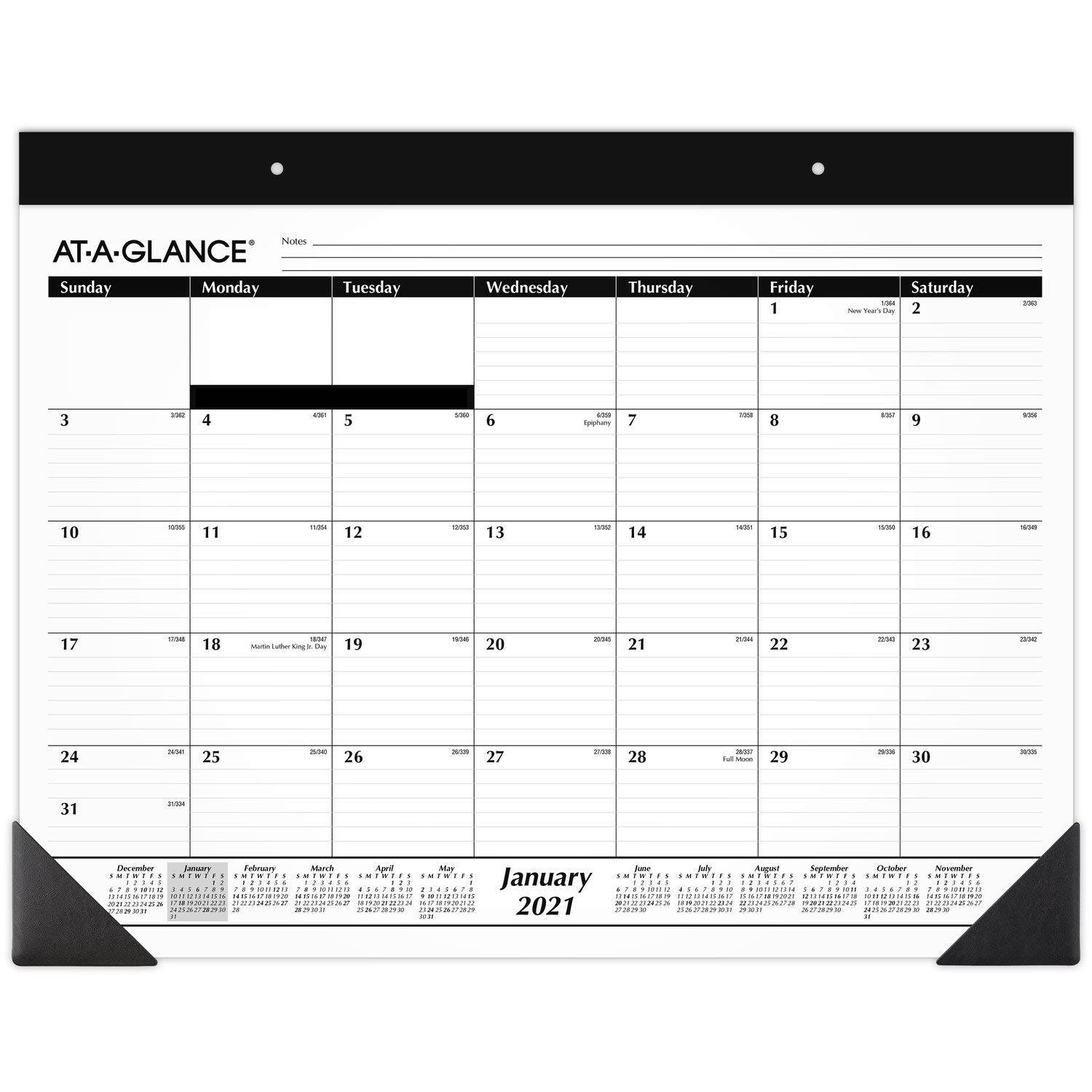 2021 Desk Calendar Refill by AT-A-GLANCE, Monthly Desk Pad, 21-3/4" x 17", Standard, Compatitble with SK2200 (SK225021)