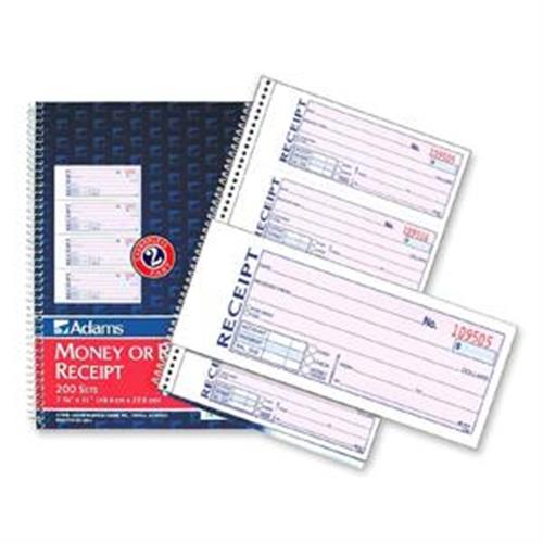 Adams Wire Bound Money/Rent Receipt Books